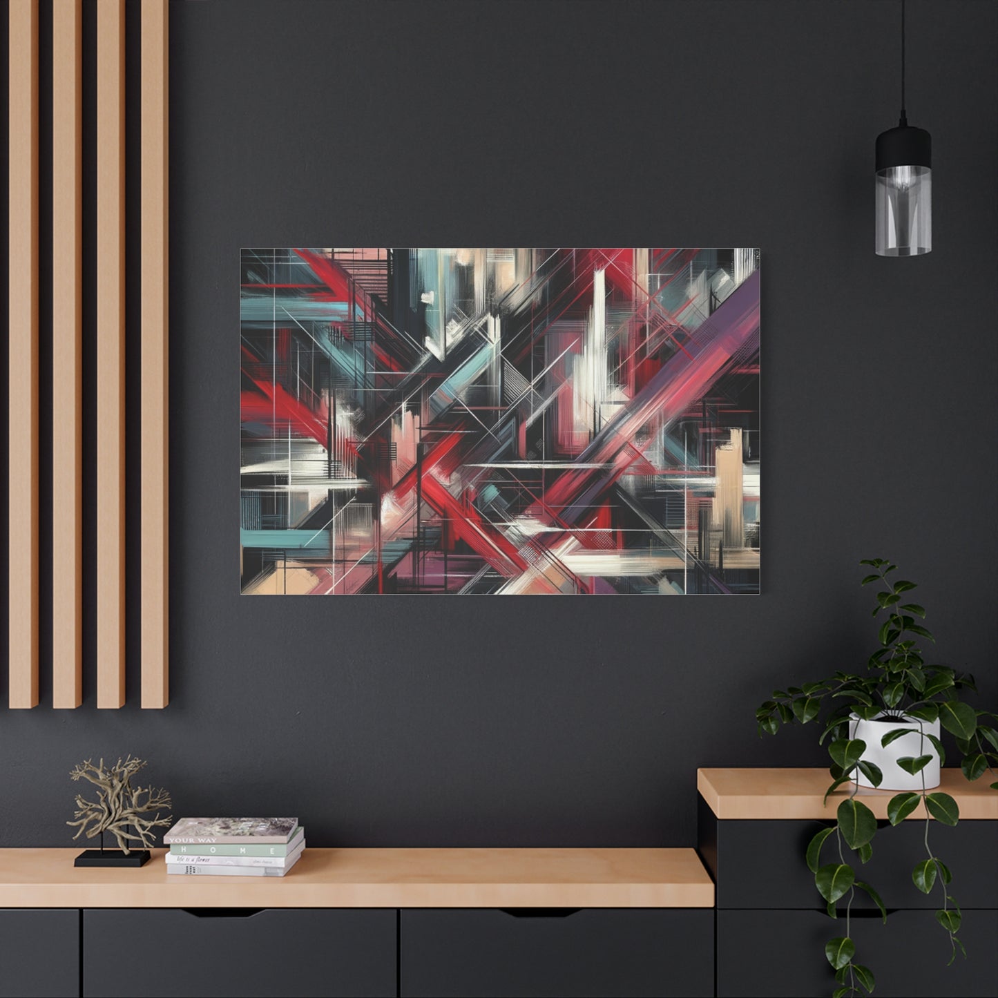 Abstract Geometric Matte Canvas, Stretched, 1.25"