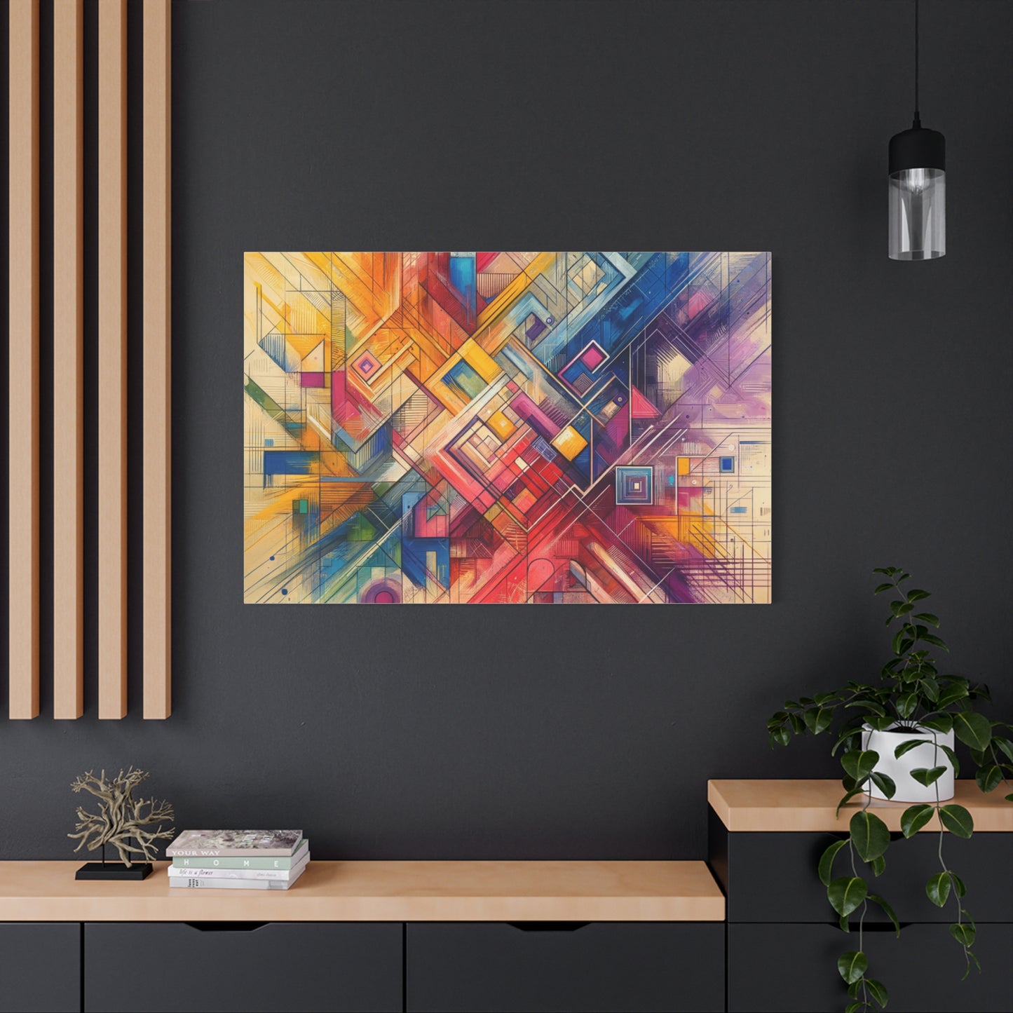 Abstract Geometric Fusion - Matte Canvas, Stretched, 1.25"