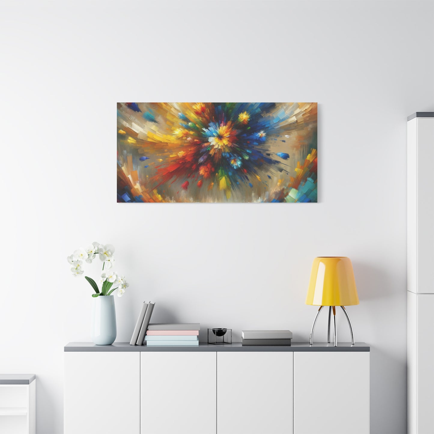 Abstract Burst of Colors - Matte Canvas, Stretched, 1.25"