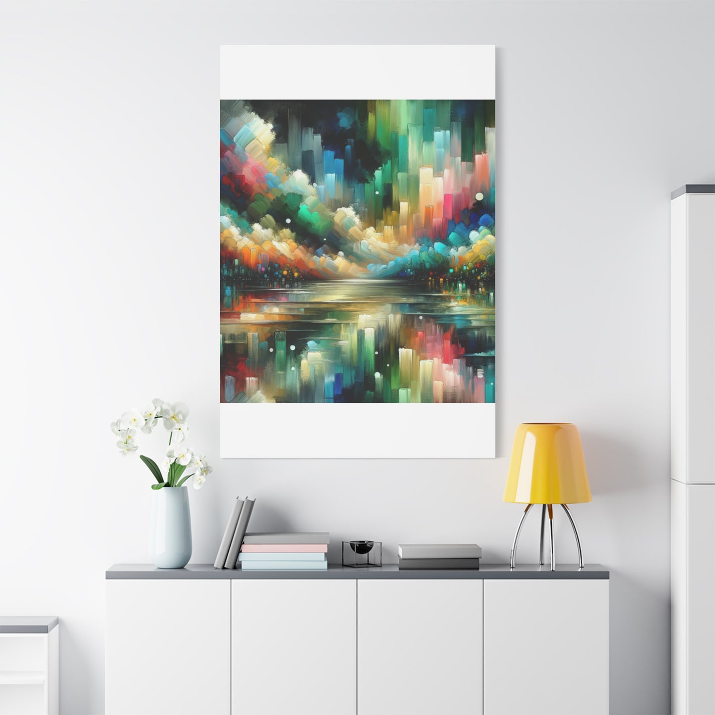 Colorful Abstract Skyline - Matte Canvas, Stretched, 1.25"