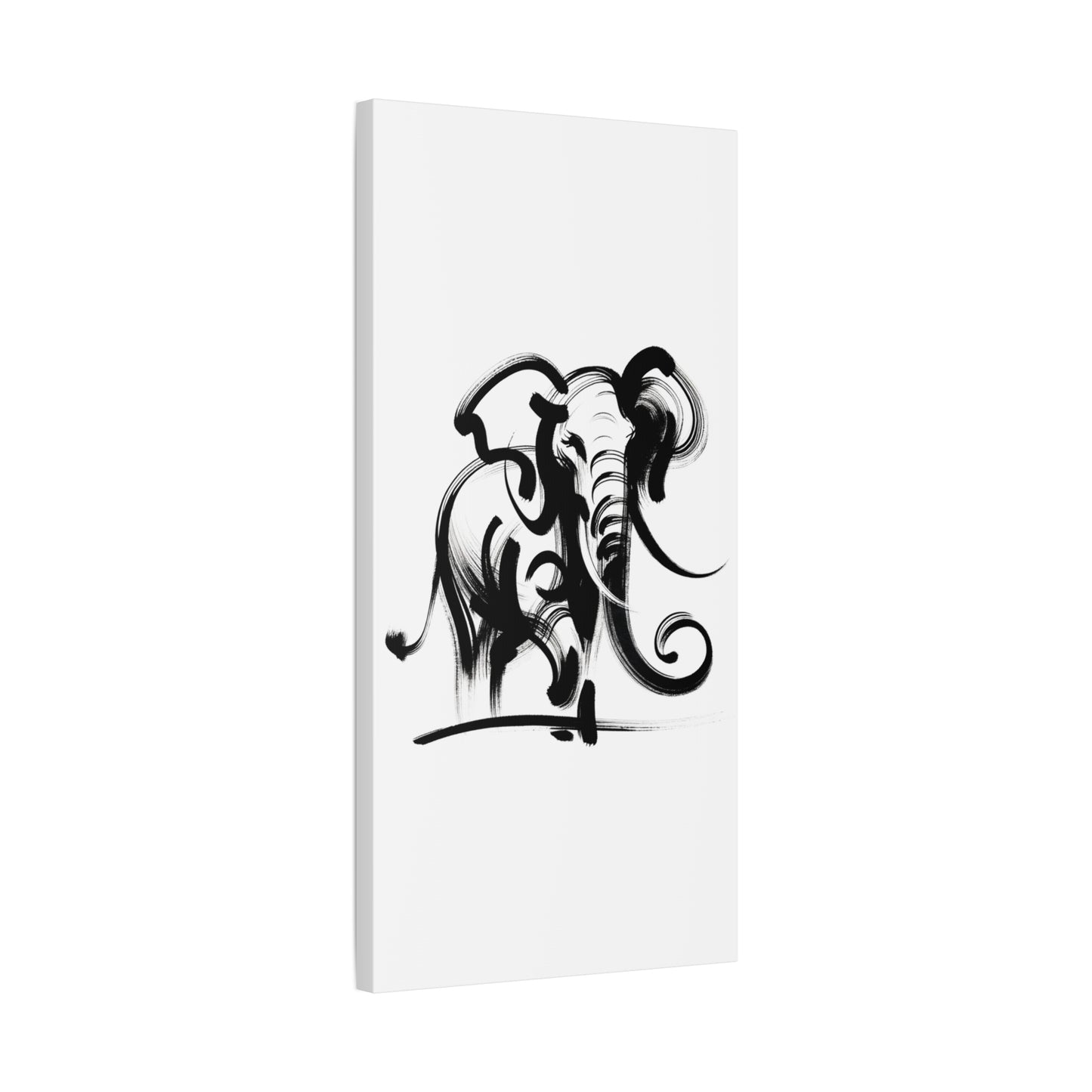 Elephant Ink Art - Matte Canvas, Stretched, 1.25"