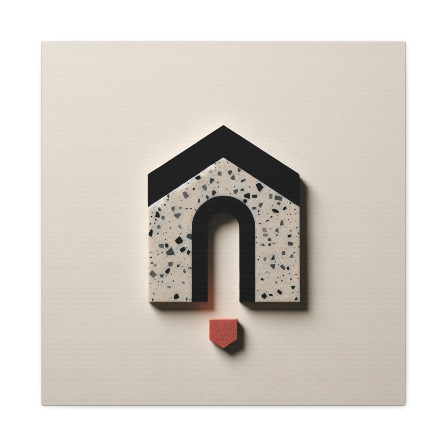 Geometric House Design - Matte Canvas, Stretched, 1.25"