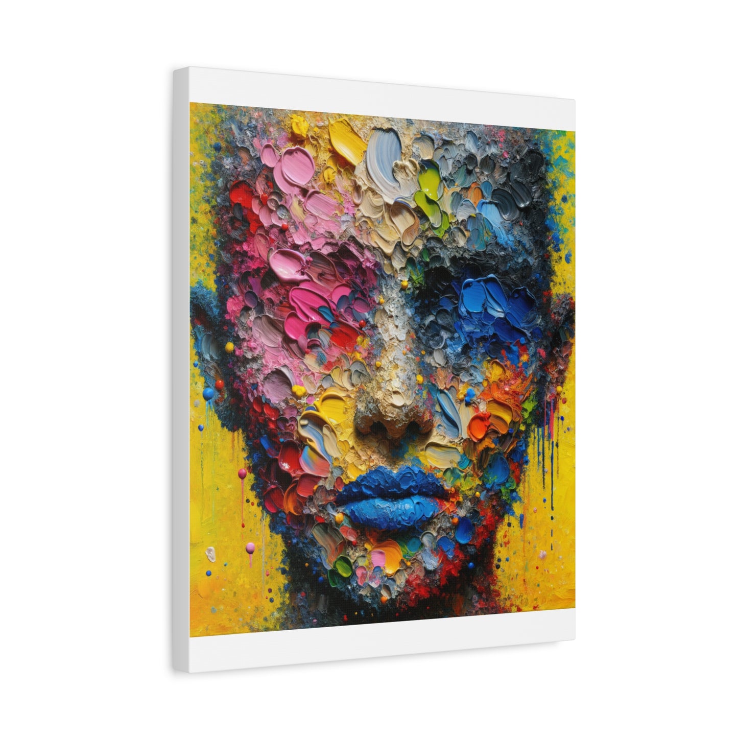 Vibrant Abstract Portrait - Matte Canvas, Stretched, 1.25"