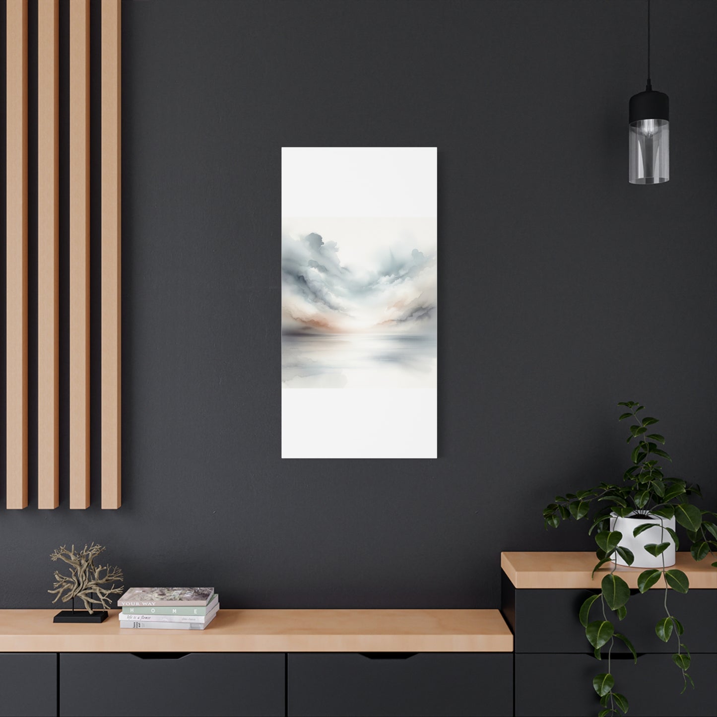 Matte Canvas, Stretched, 1.25" - Serene Watercolor Sky