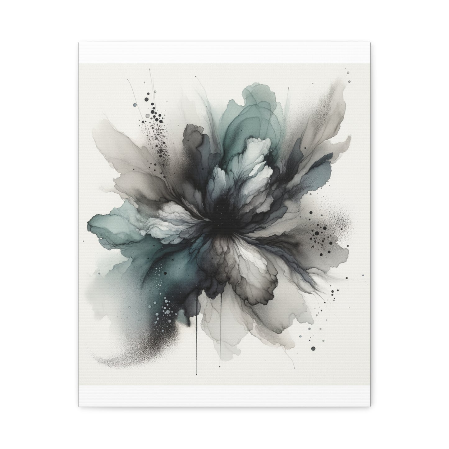 Abstract Ink Bloom - Matte Canvas, Stretched, 1.25"