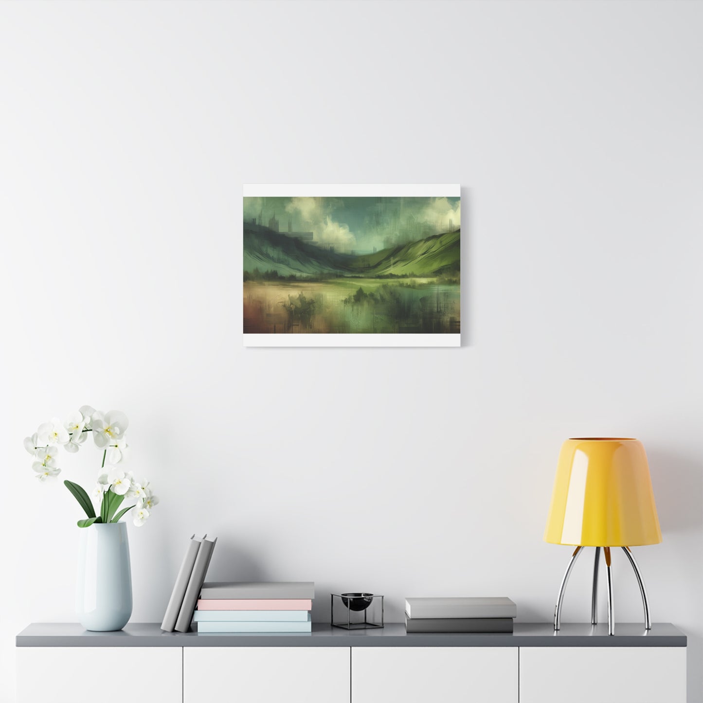 Abstract Green Landscape - Matte Canvas, Stretched, 1.25"