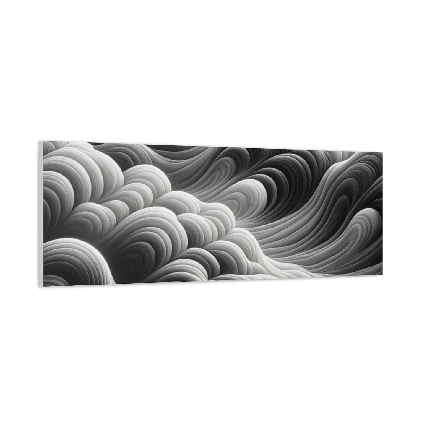 Monochrome Waves - Matte Canvas, Stretched, 1.25"