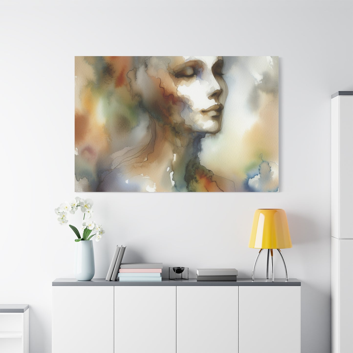 Dreamy Watercolor Portrait - Matte Canvas, Stretched, 1.25"