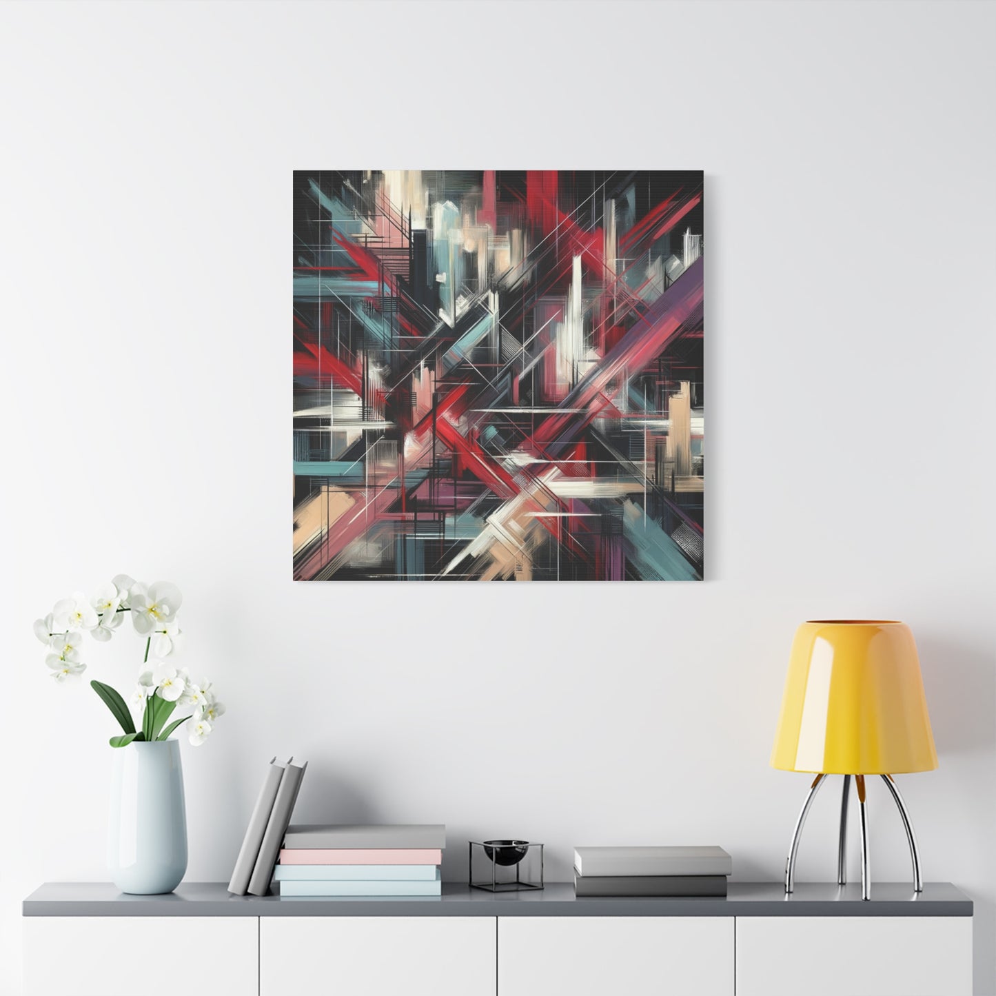 Abstract Geometric Matte Canvas, Stretched, 1.25"