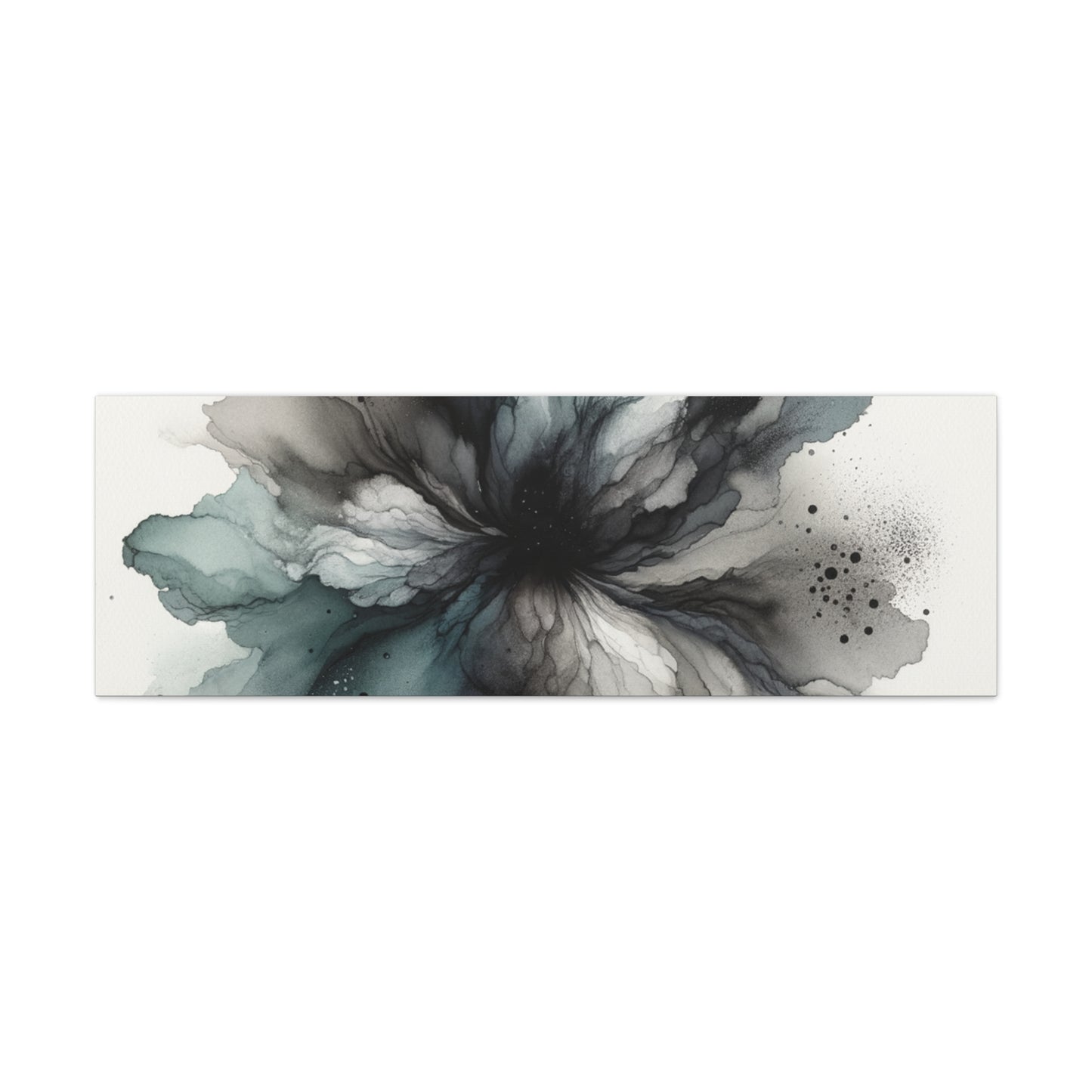 Abstract Ink Bloom - Matte Canvas, Stretched, 1.25"