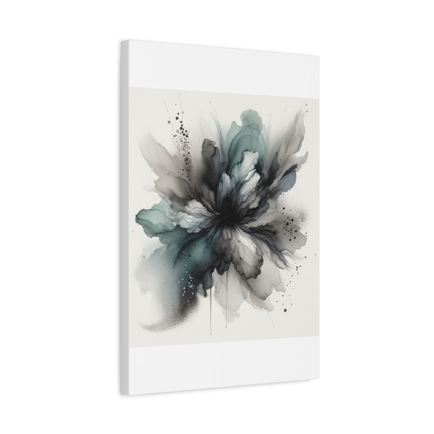 Abstract Ink Bloom - Matte Canvas, Stretched, 1.25"