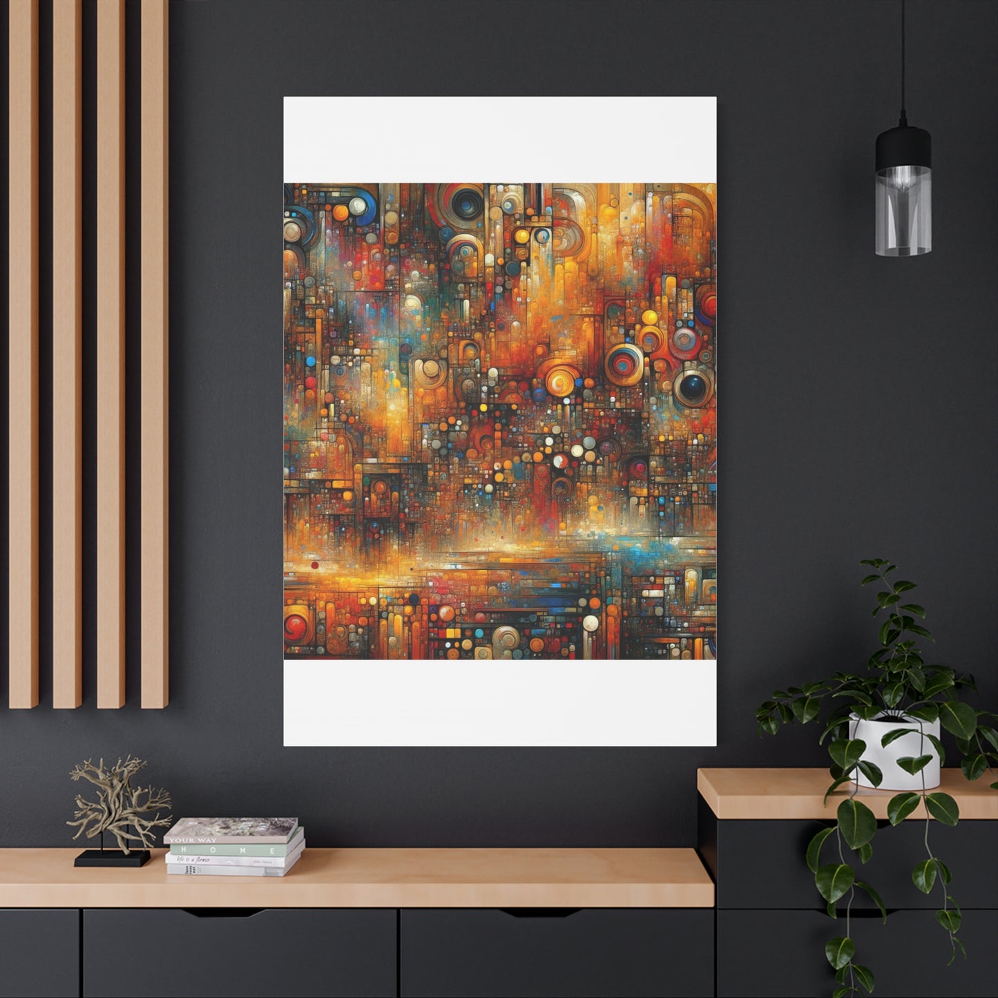 Abstract Geometric Harmony - Matte Canvas, Stretched, 1.25"