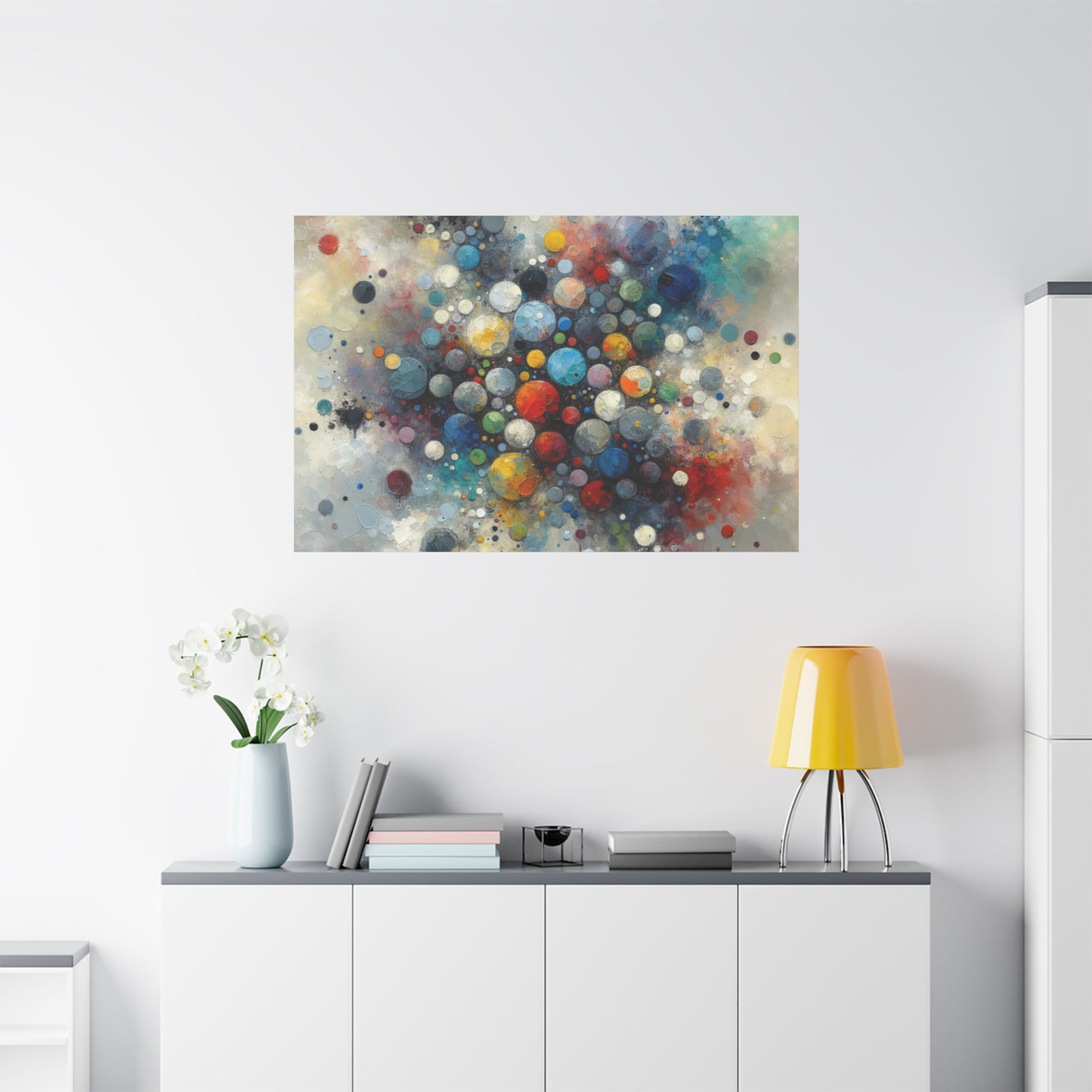 Vibrant Abstract Circles - Matte Canvas, Stretched, 1.25"