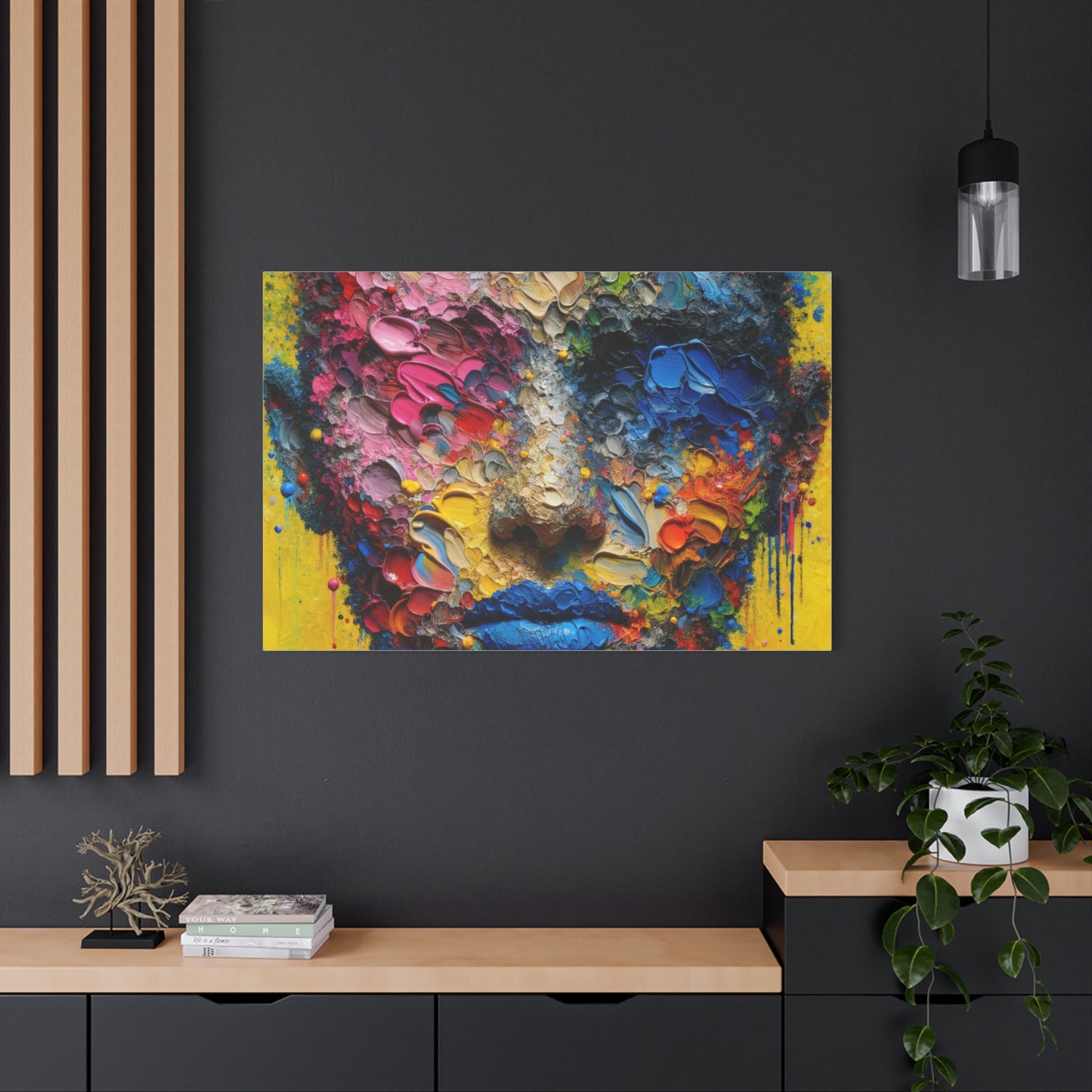 Vibrant Abstract Portrait - Matte Canvas, Stretched, 1.25"