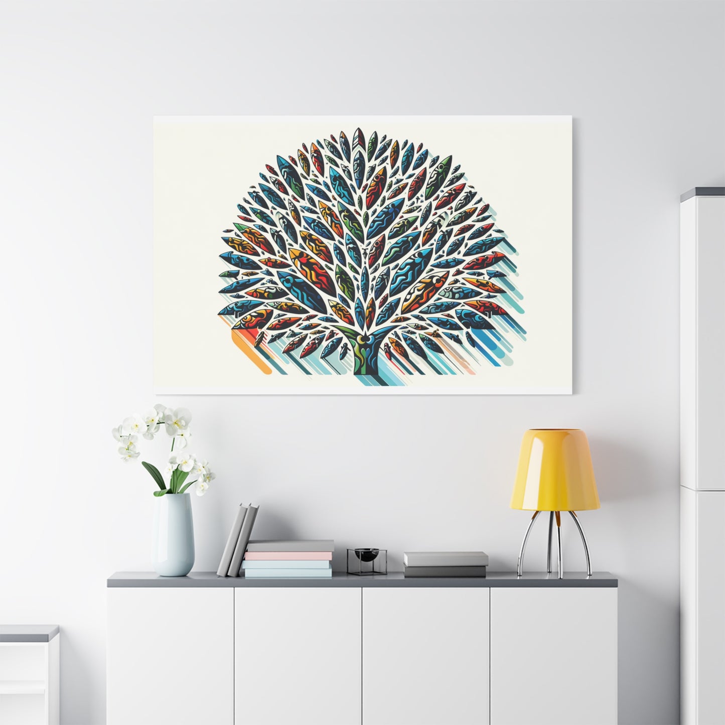 Colorful Leaf Tree - Matte Canvas, Stretched, 1.25"