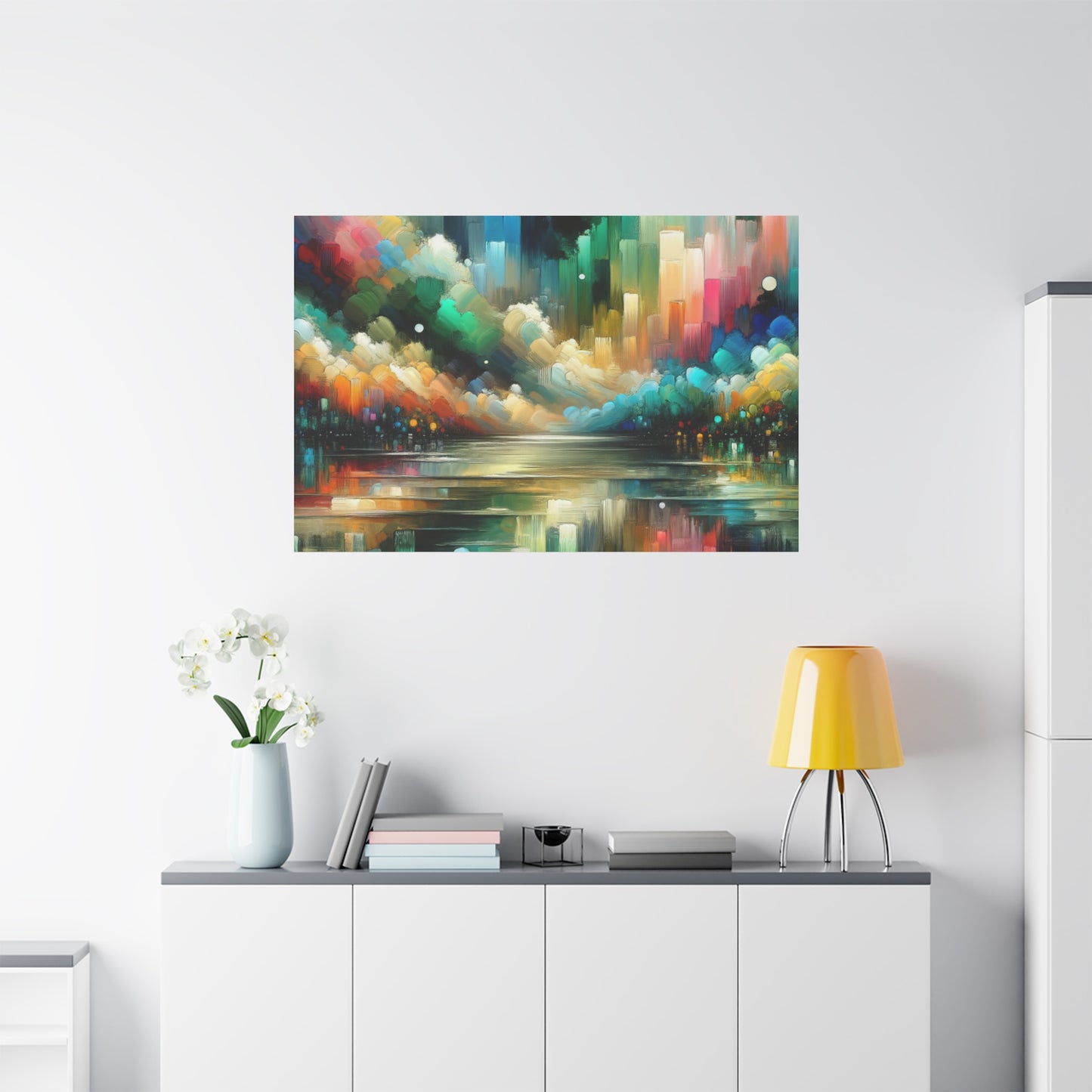 Colorful Abstract Skyline - Matte Canvas, Stretched, 1.25"