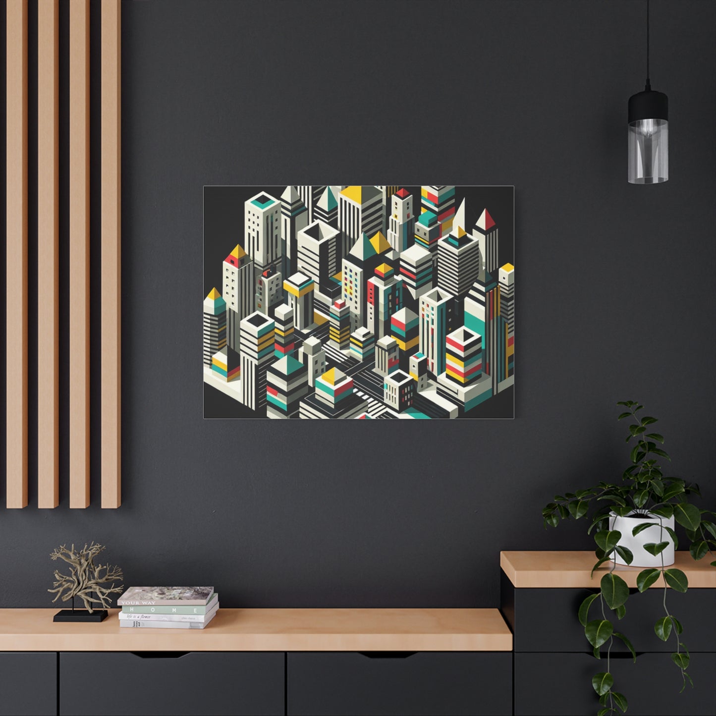 Cityscape Abstraction - Matte Canvas, Stretched, 1.25"