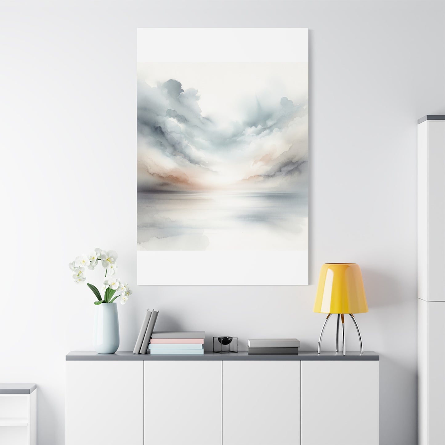 Matte Canvas, Stretched, 1.25" - Serene Watercolor Sky