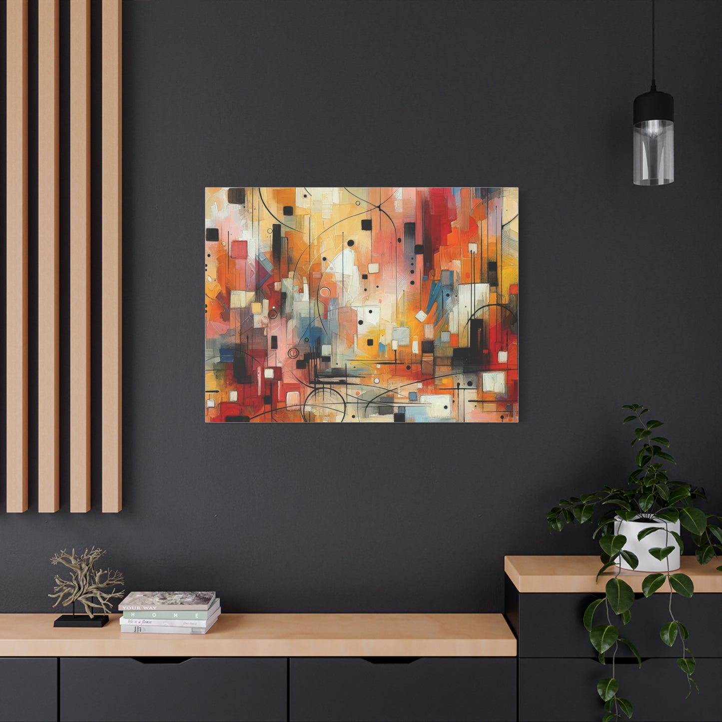 Abstract Geo Art - Matte Canvas, Stretched, 1.25"