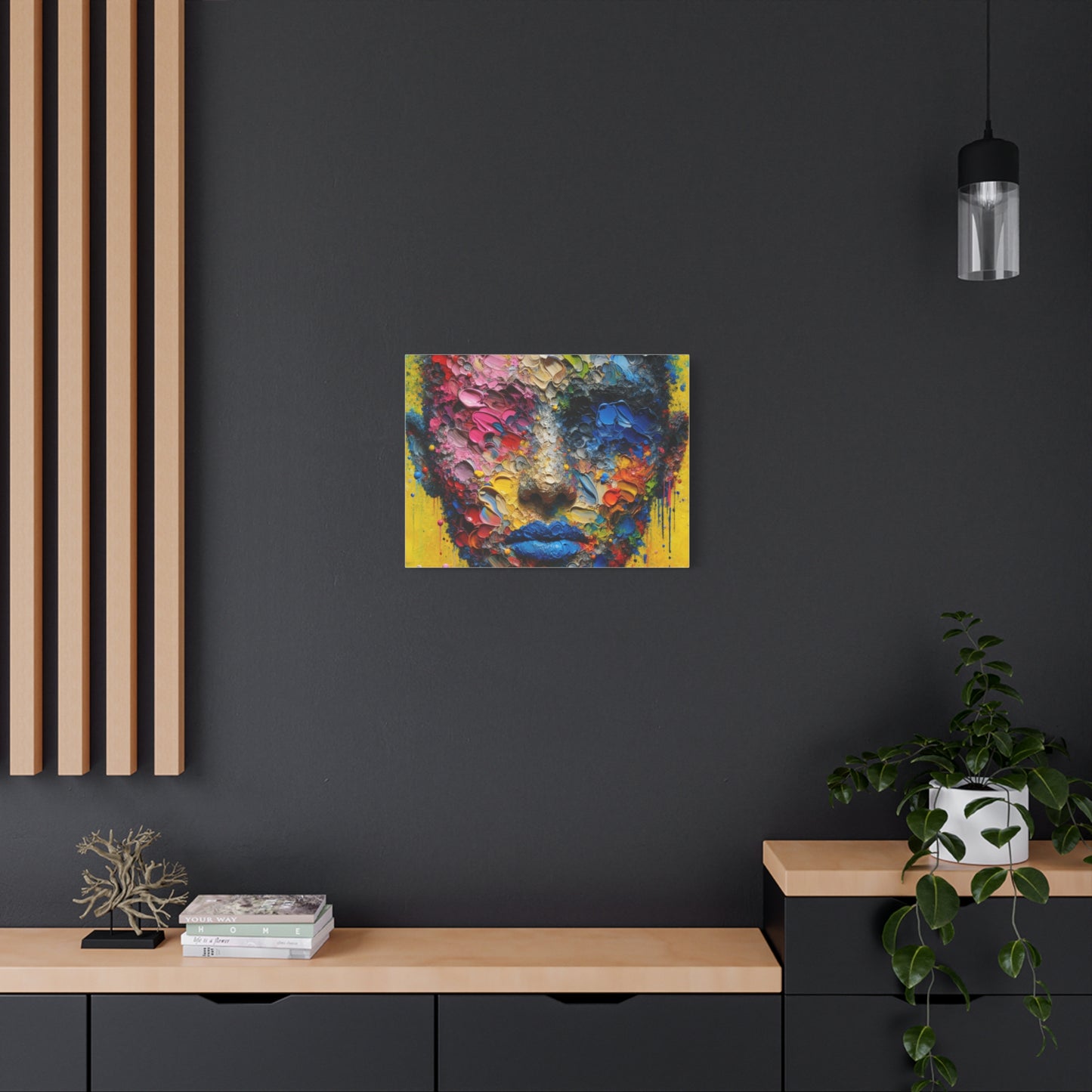 Vibrant Abstract Portrait - Matte Canvas, Stretched, 1.25"