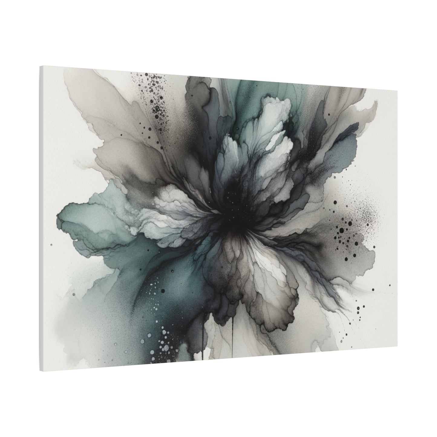 Abstract Ink Bloom - Matte Canvas, Stretched, 1.25"