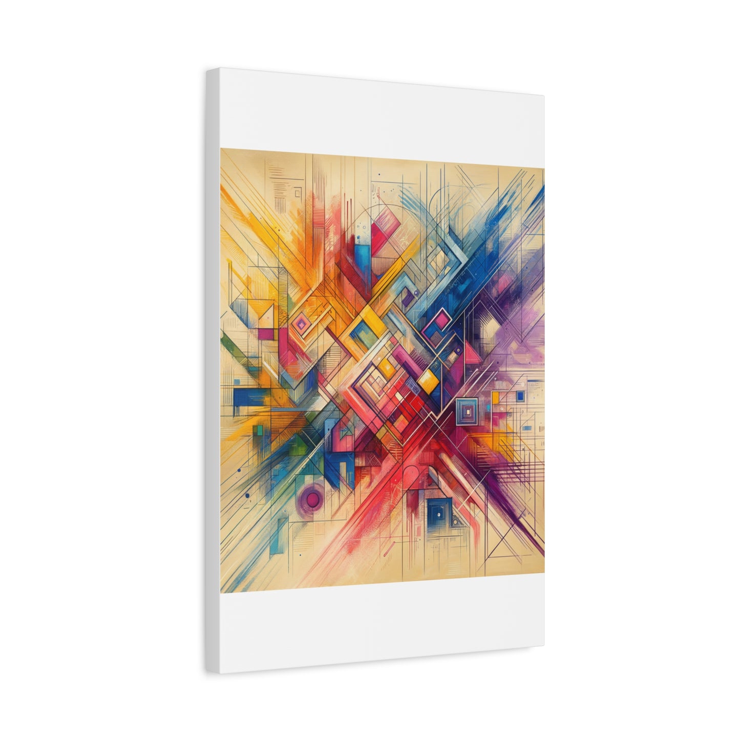 Abstract Geometric Fusion - Matte Canvas, Stretched, 1.25"