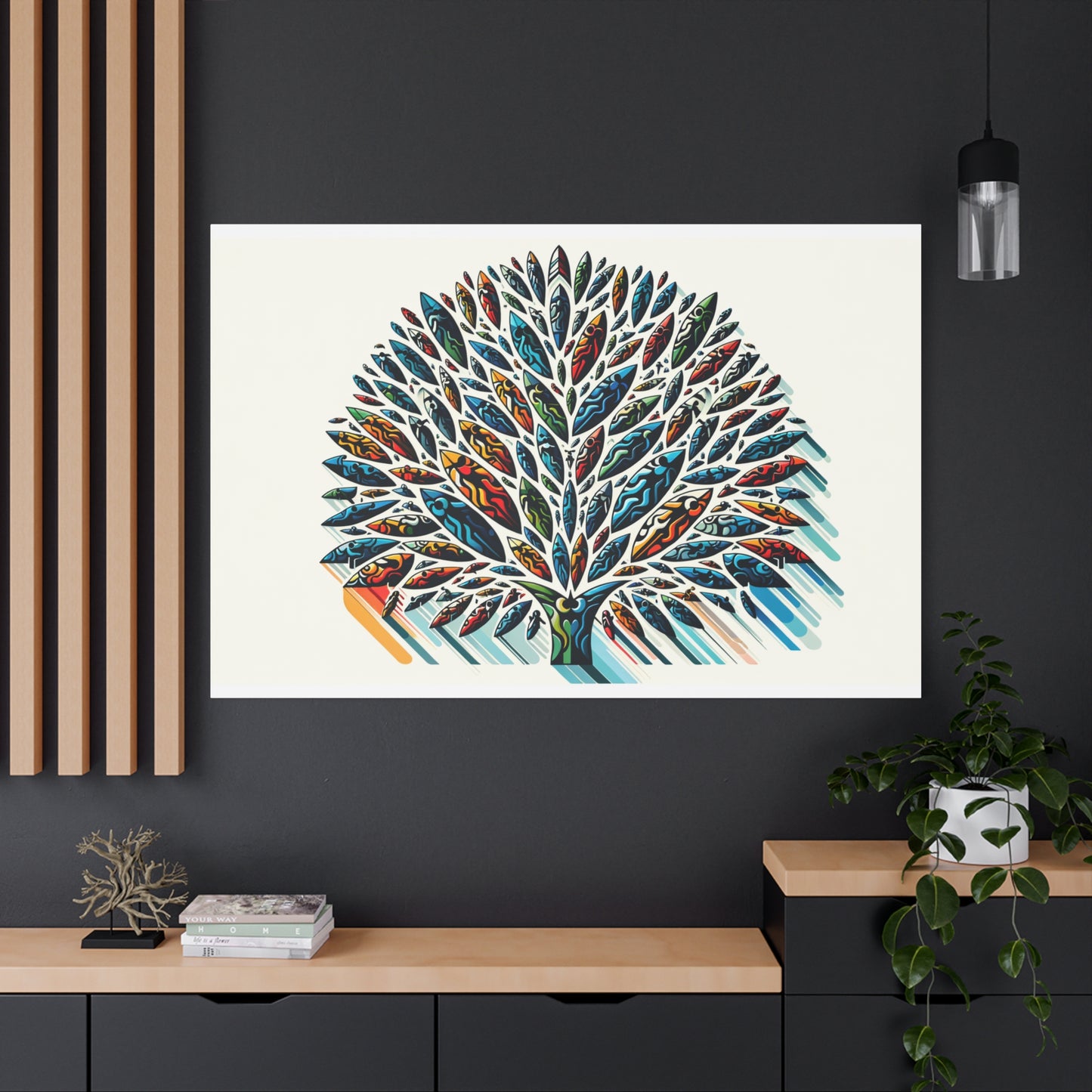 Colorful Leaf Tree - Matte Canvas, Stretched, 1.25"