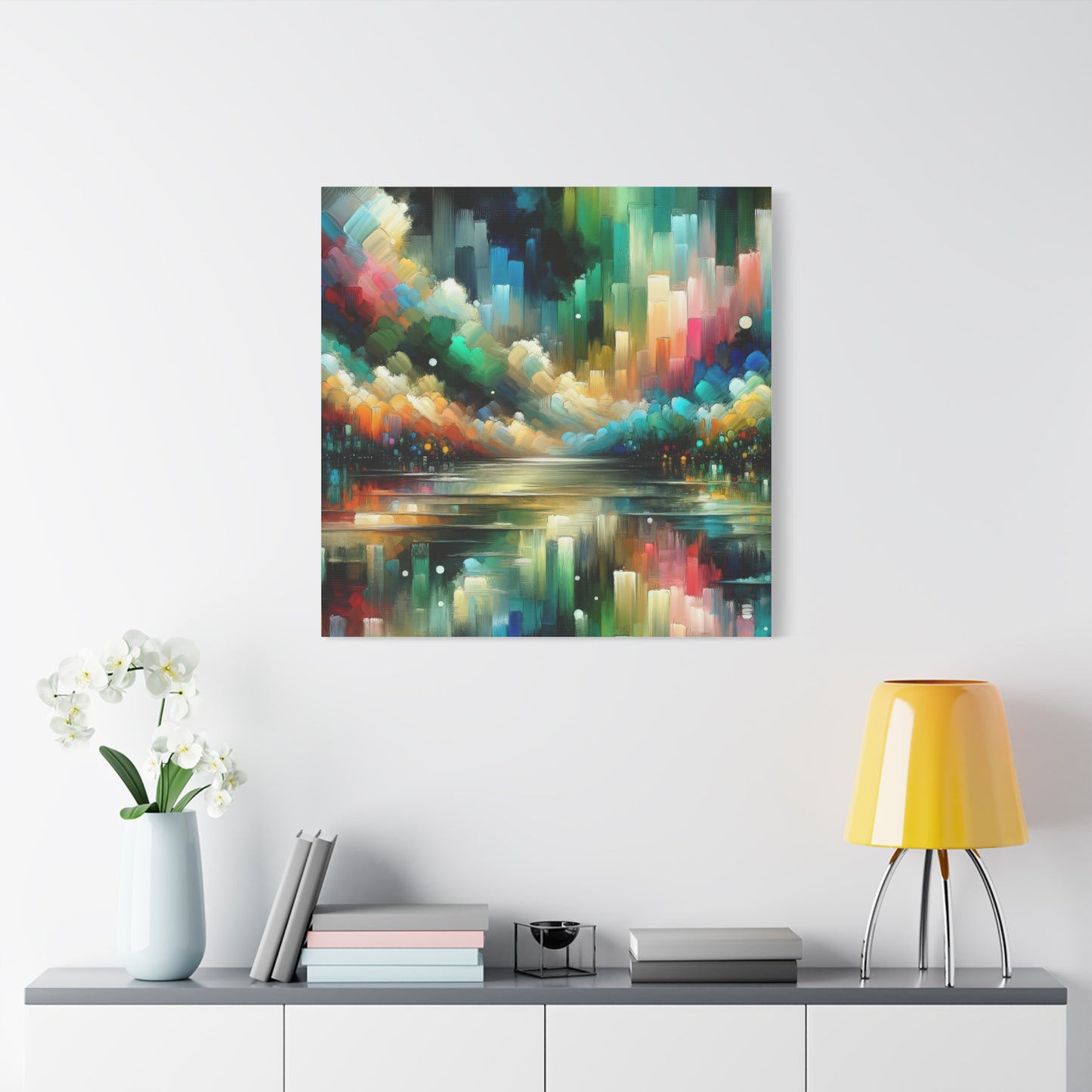 Colorful Abstract Skyline - Matte Canvas, Stretched, 1.25"