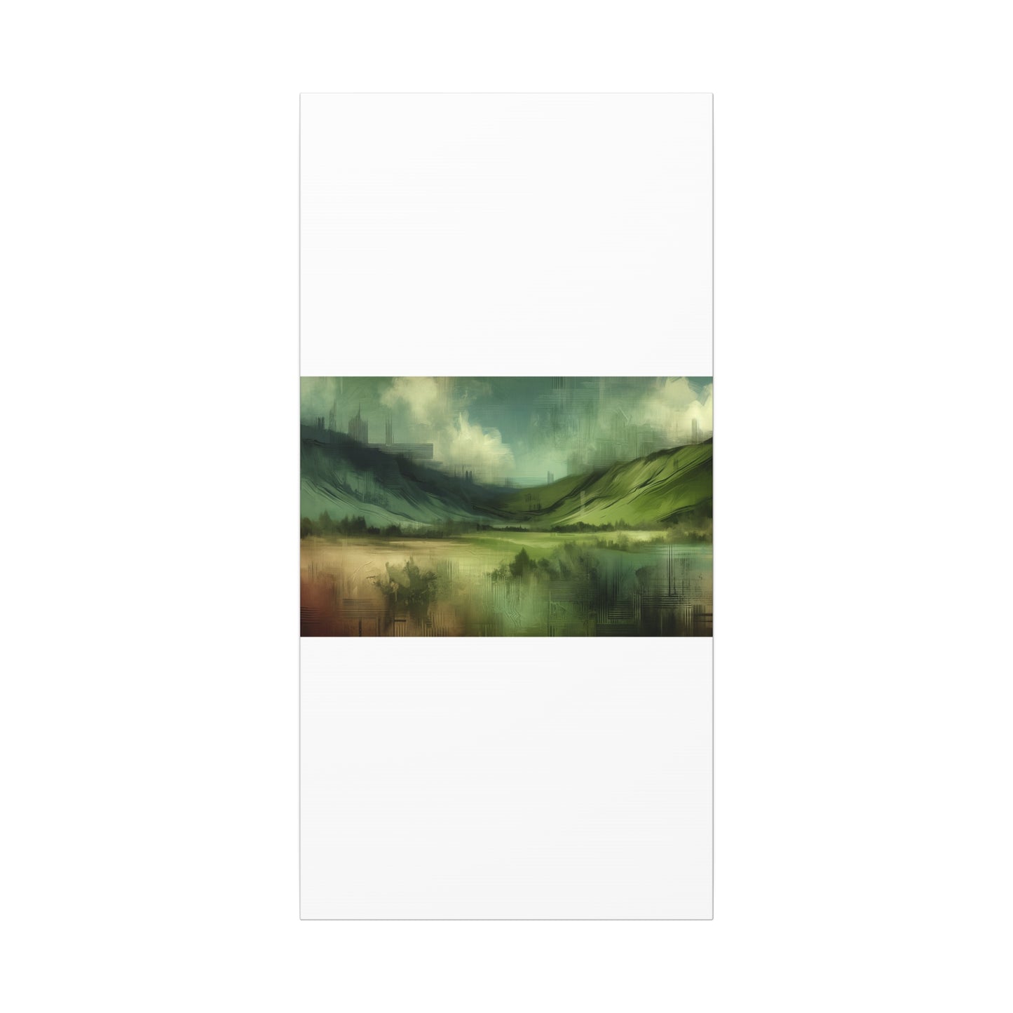 Abstract Green Landscape - Matte Canvas, Stretched, 1.25"