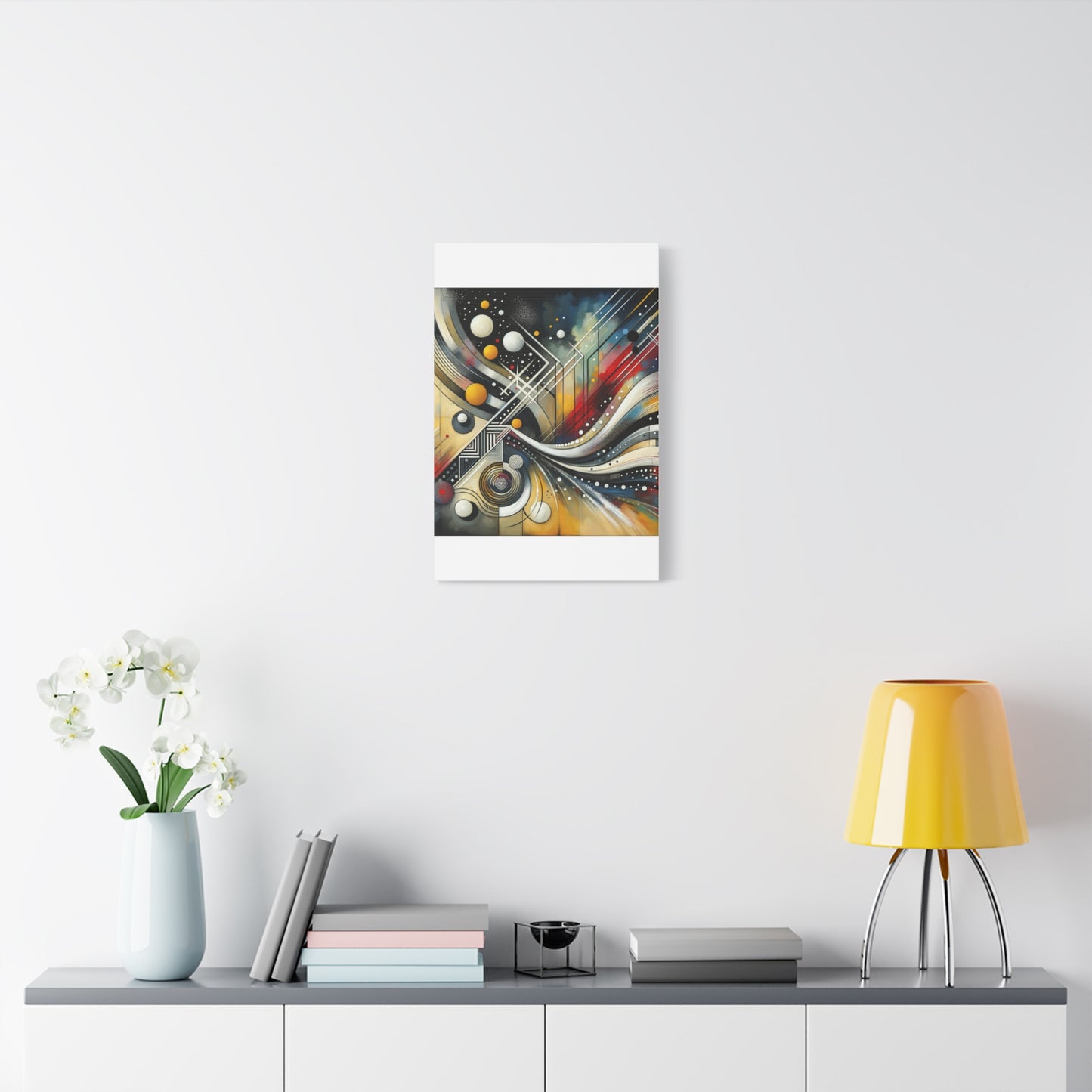 Stretched Matte Canvas, 1.25" - Vibrant Abstract Geometric Design