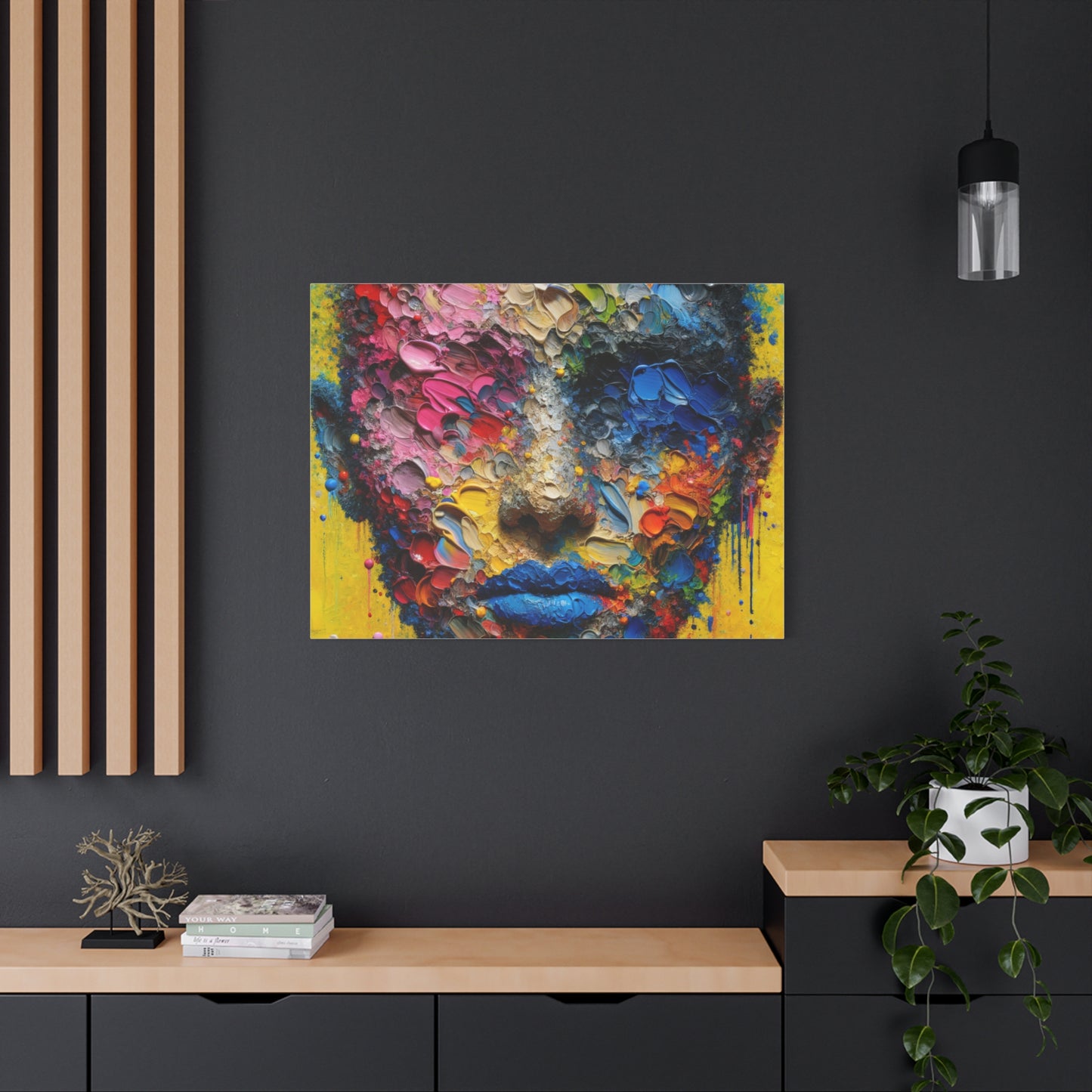 Vibrant Abstract Portrait - Matte Canvas, Stretched, 1.25"