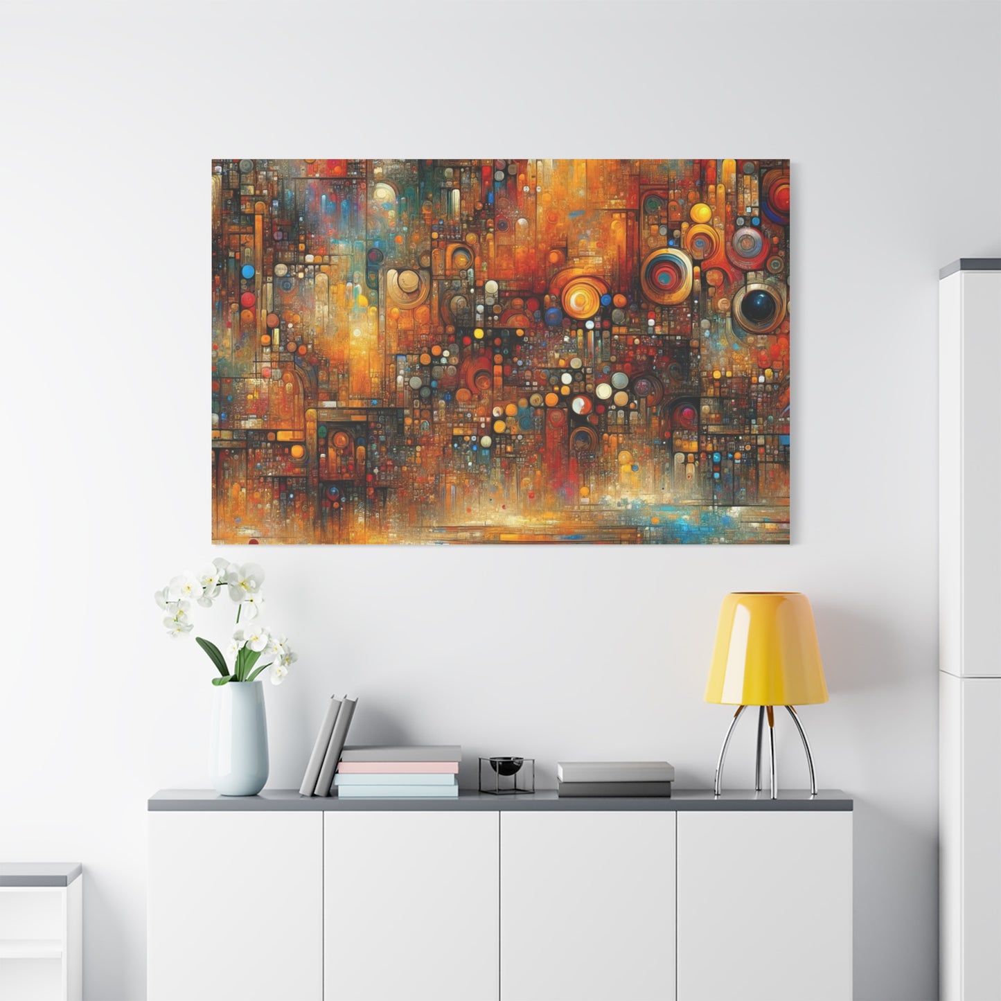 Abstract Geometric Harmony - Matte Canvas, Stretched, 1.25"