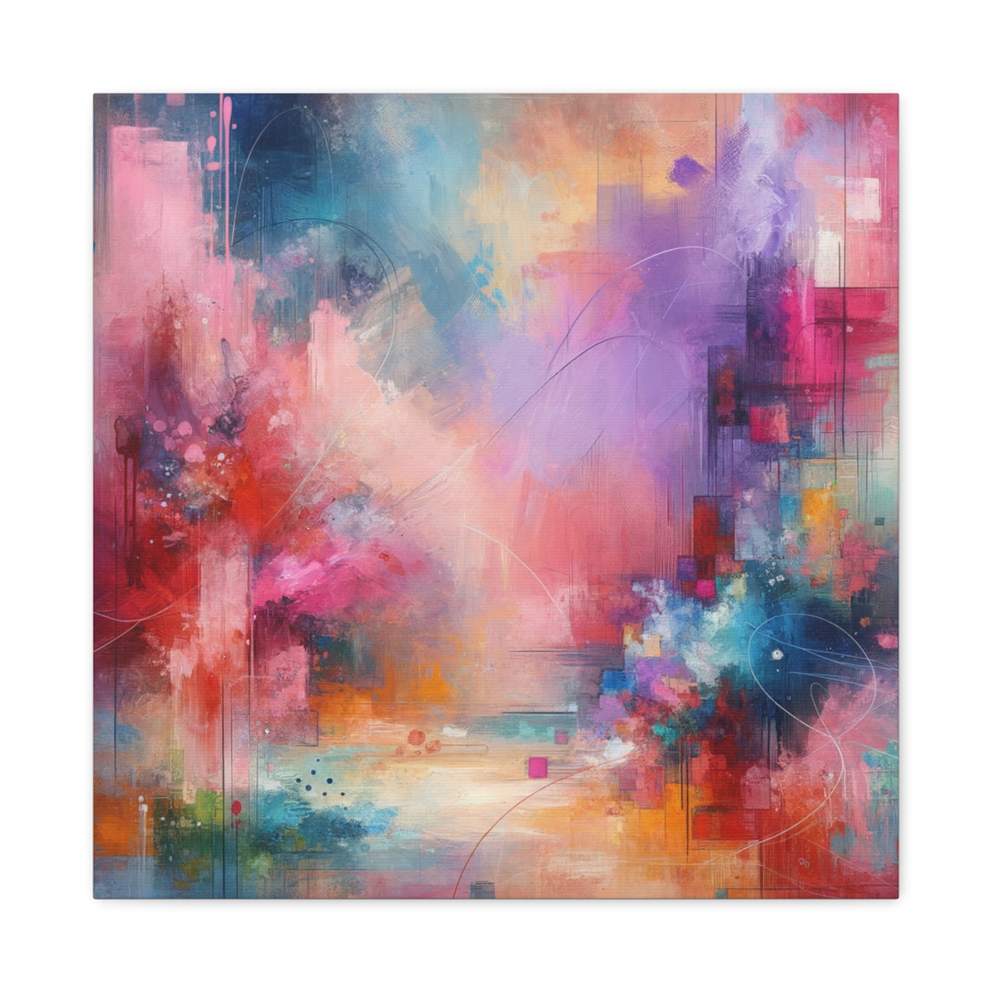 Abstract Color Symphony - Matte Canvas, Stretched, 1.25"