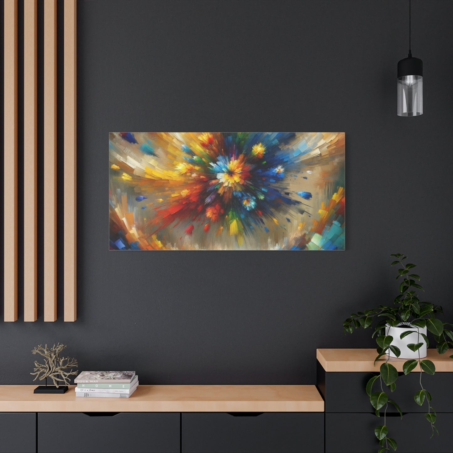 Abstract Burst of Colors - Matte Canvas, Stretched, 1.25"