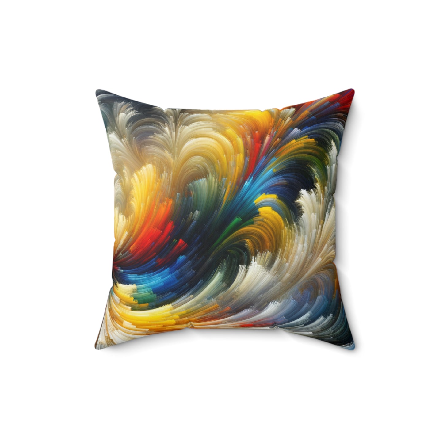 Vibrant Swirl Spun Polyester Square Pillow