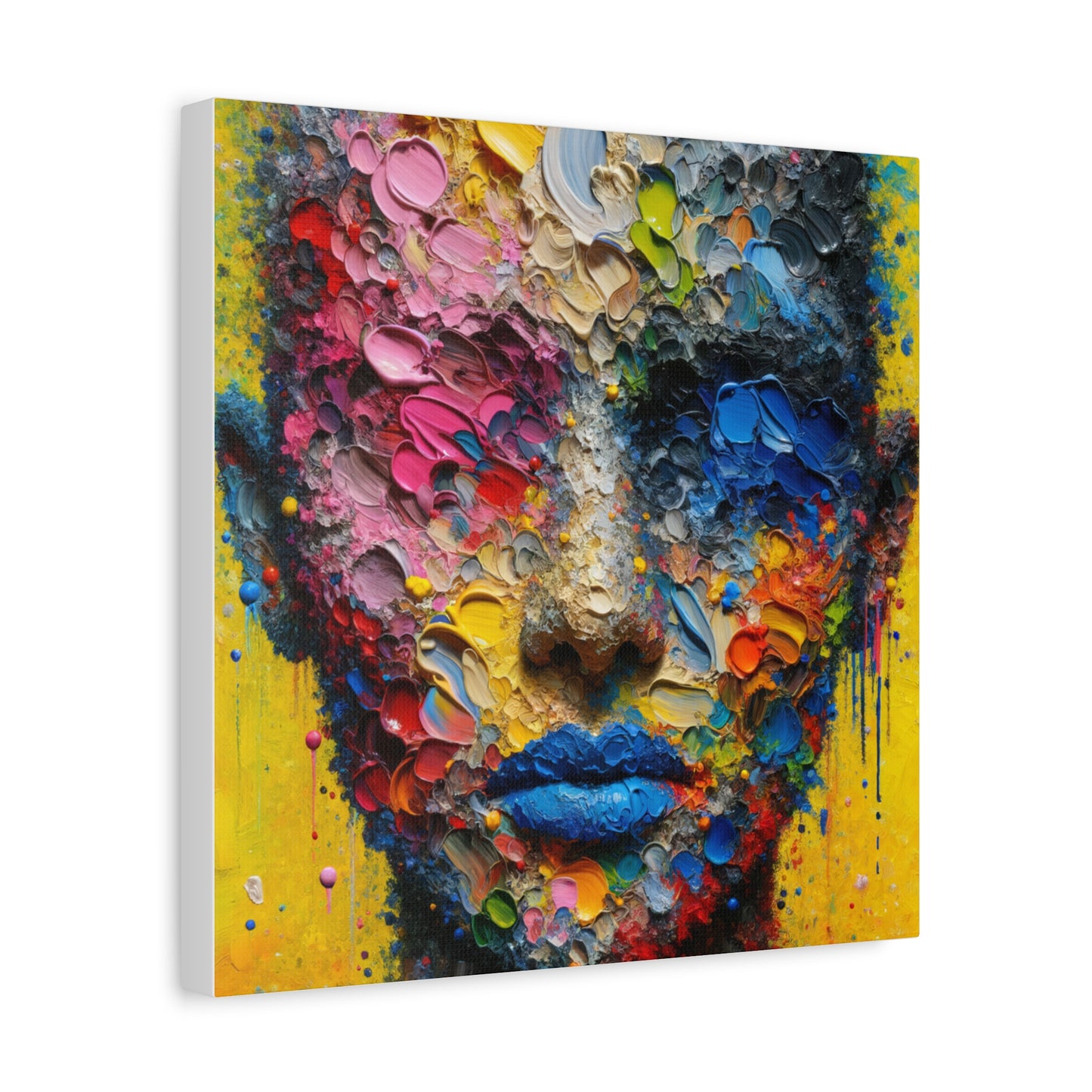 Vibrant Abstract Portrait - Matte Canvas, Stretched, 1.25"