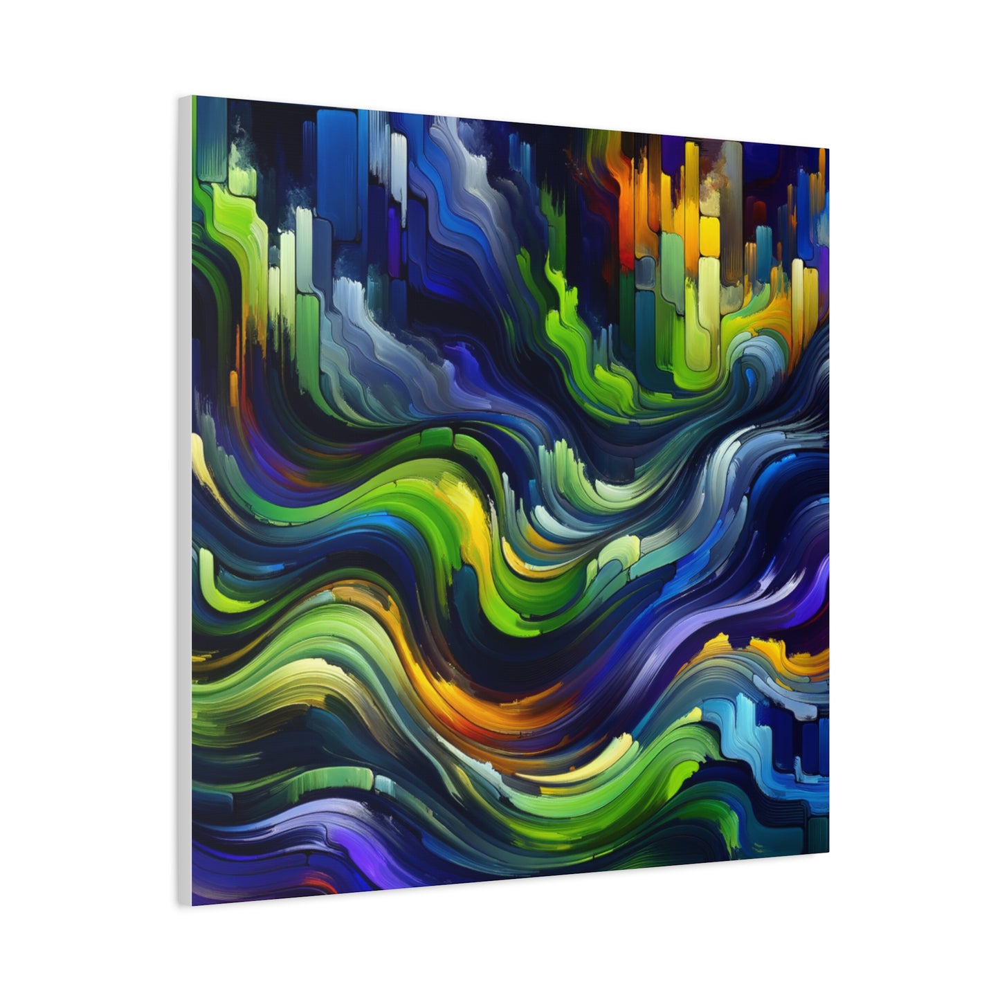 Vibrant Abstract Waves - Matte Canvas, Stretched, 1.25"