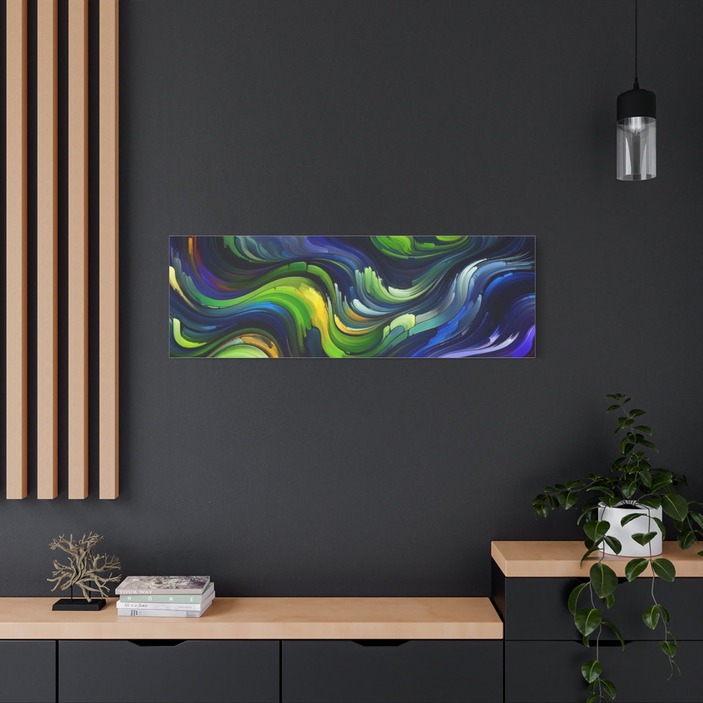 Vibrant Abstract Waves - Matte Canvas, Stretched, 1.25"