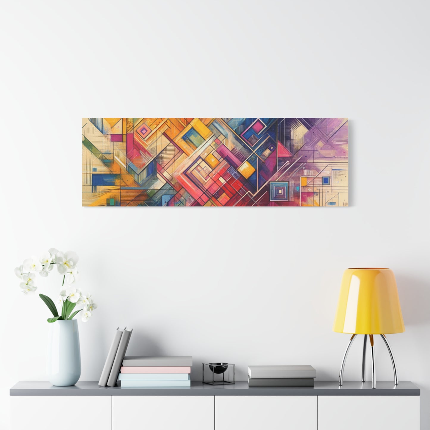 Abstract Geometric Fusion - Matte Canvas, Stretched, 1.25"