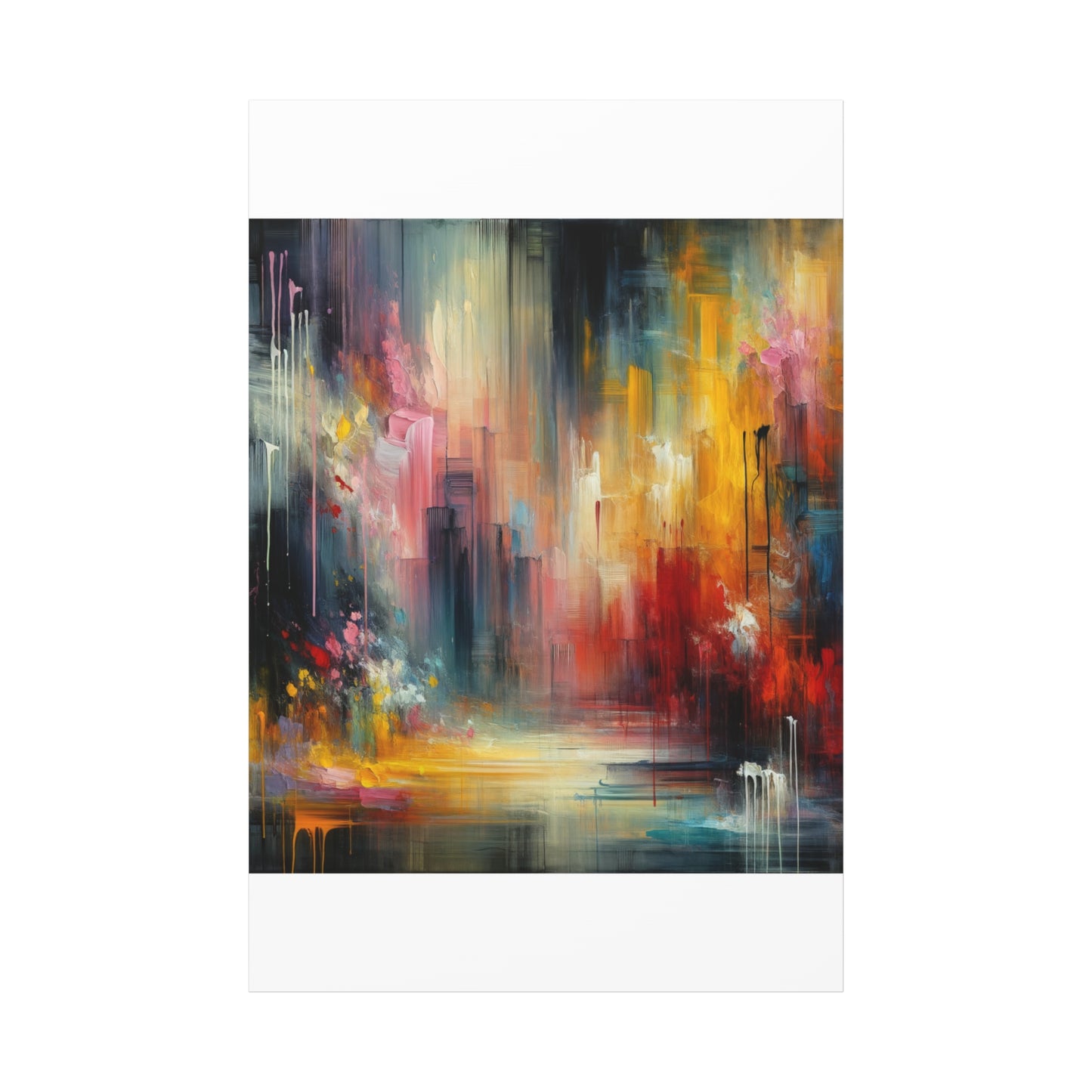 Abstract Brushstrokes - Matte Canvas, Stretched, 1.25"