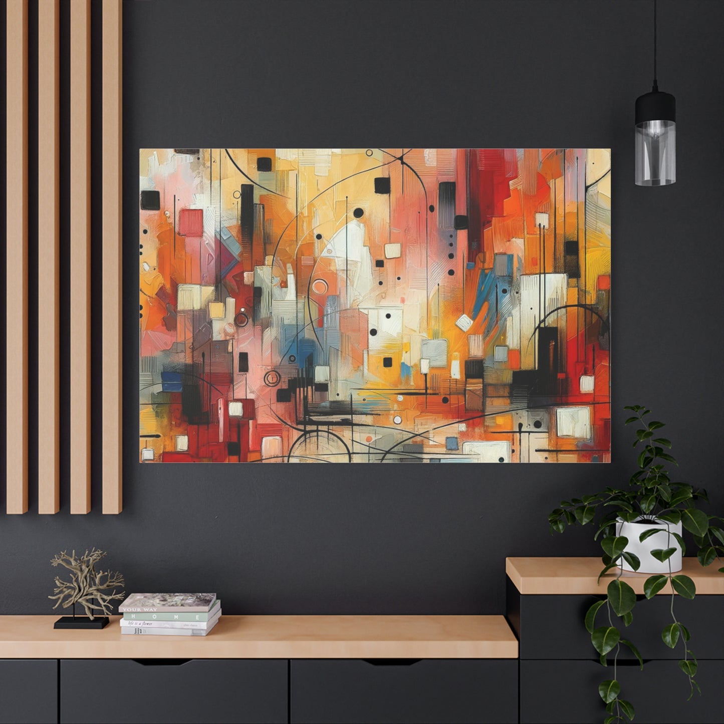 Abstract Geo Art - Matte Canvas, Stretched, 1.25"