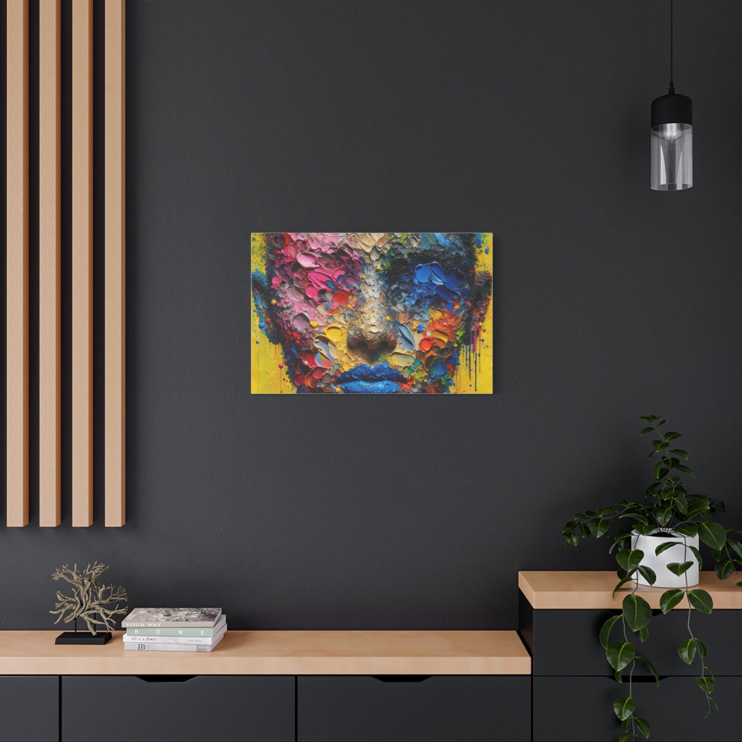 Vibrant Abstract Portrait - Matte Canvas, Stretched, 1.25"