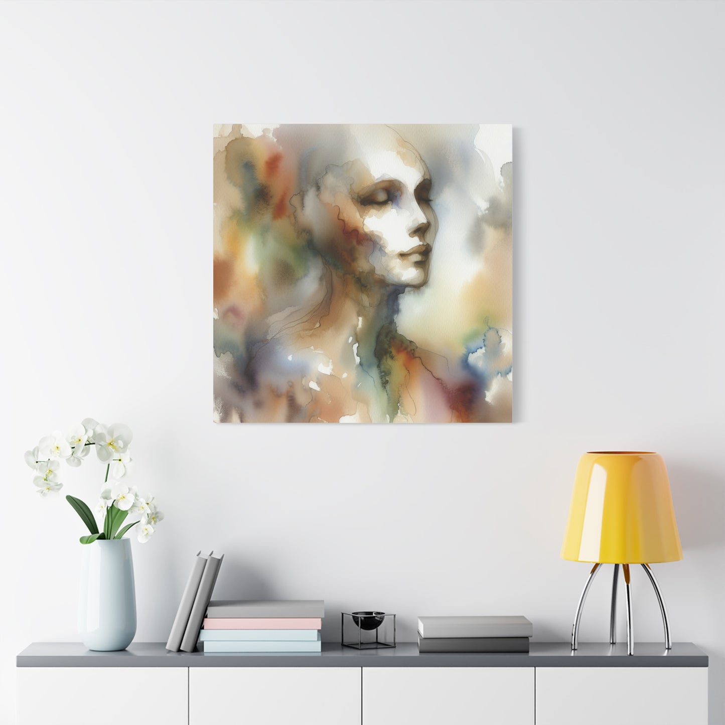 Dreamy Watercolor Portrait - Matte Canvas, Stretched, 1.25"