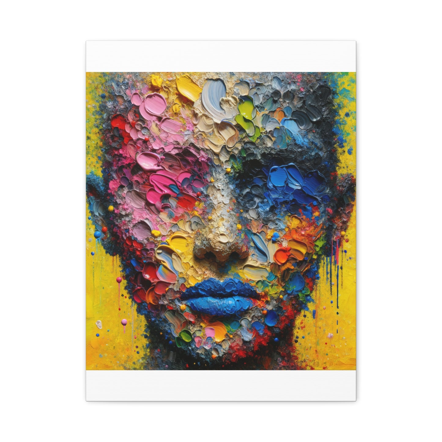 Vibrant Abstract Portrait - Matte Canvas, Stretched, 1.25"