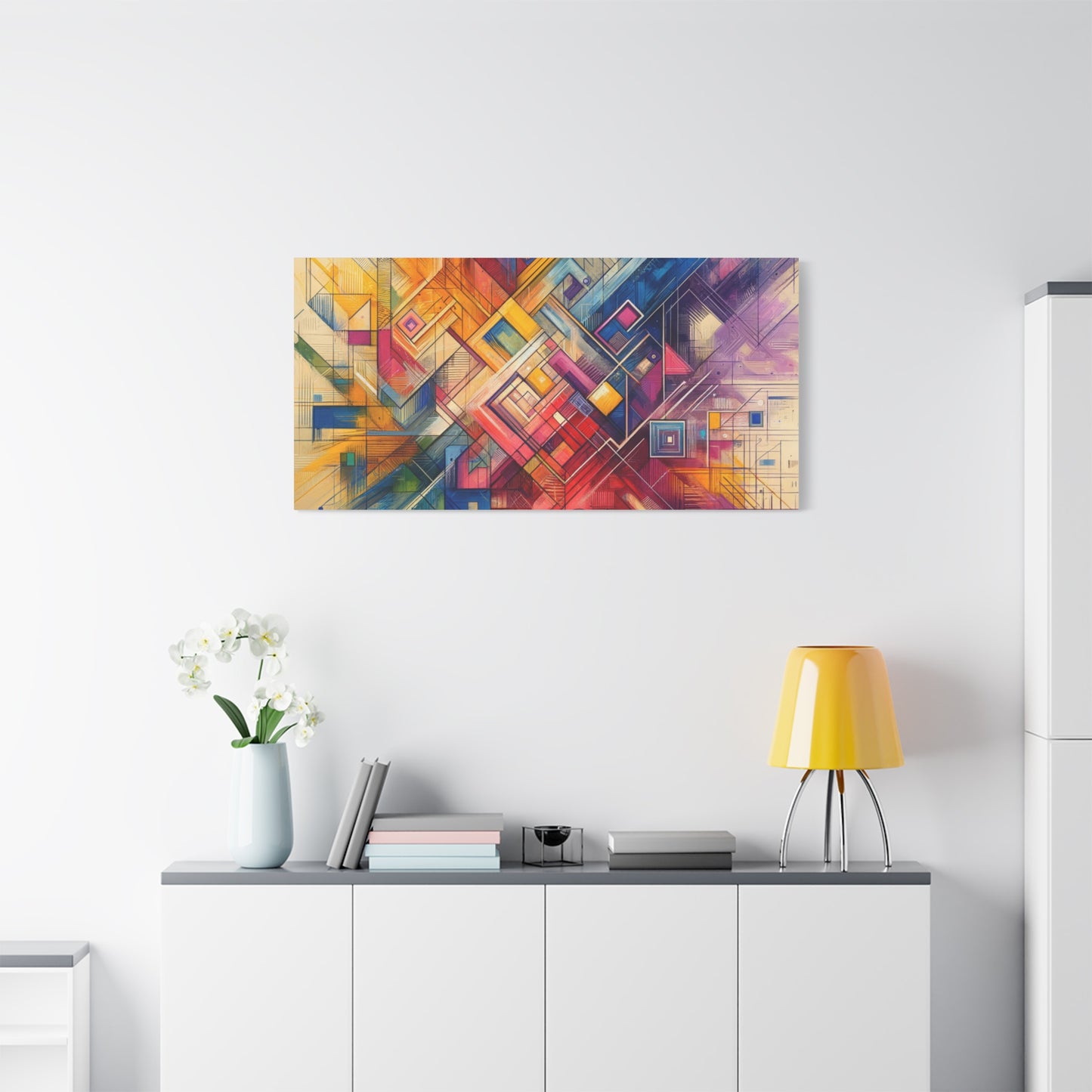 Abstract Geometric Fusion - Matte Canvas, Stretched, 1.25"