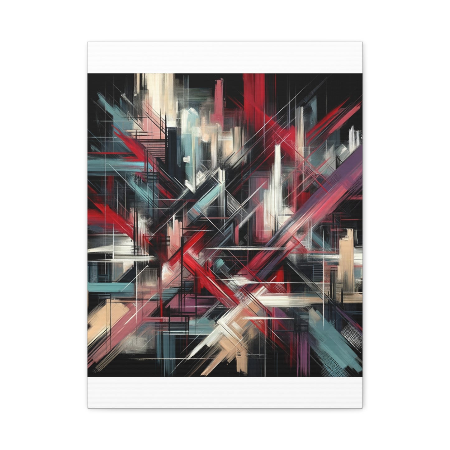 Abstract Geometric Matte Canvas, Stretched, 1.25"