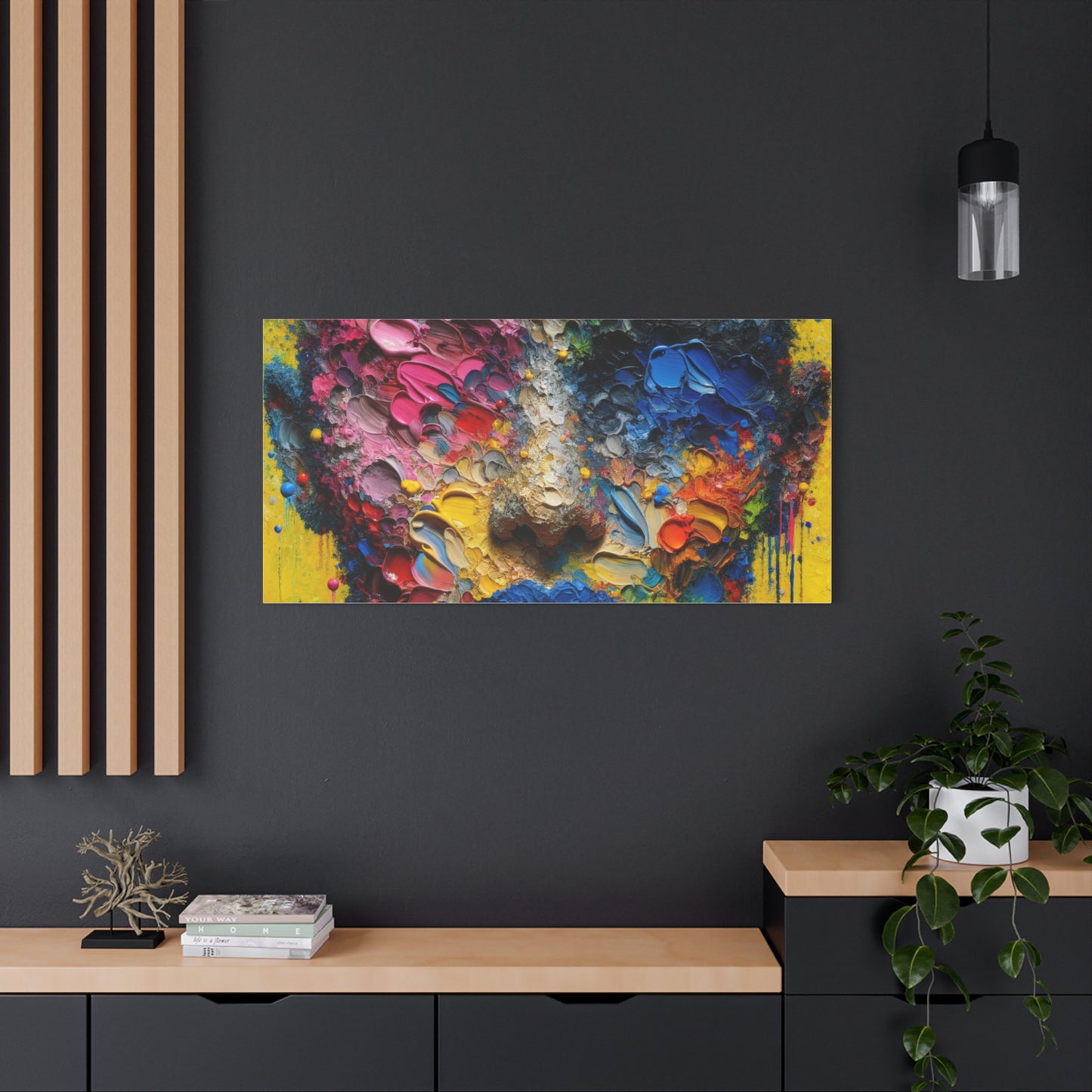 Vibrant Abstract Portrait - Matte Canvas, Stretched, 1.25"