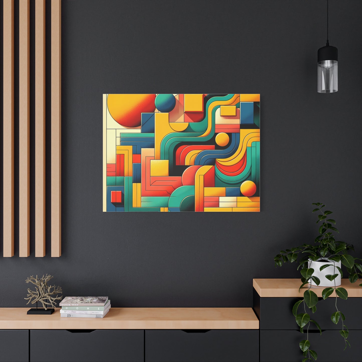 Abstract Geometric Design - Matte Canvas, Stretched, 1.25"