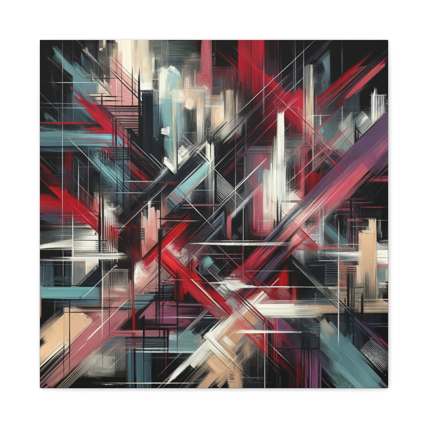 Abstract Geometric Matte Canvas, Stretched, 1.25"