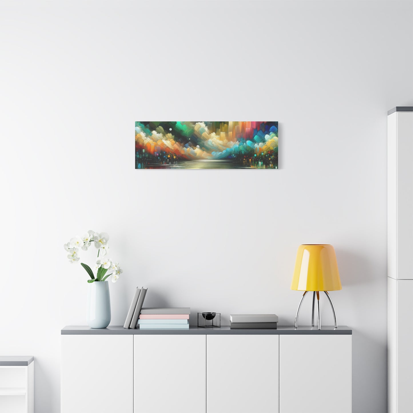 Colorful Abstract Skyline - Matte Canvas, Stretched, 1.25"